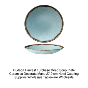 Plato Hondo Dudden Harvest Turquoise, Decorado a Mano, Cerámica, 27.9 cm, Suministros para Hoteles y Catering, Vajilla al por Mayor - Product Image 2
