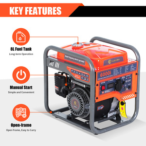 Groupe électrogène portable à essence 8L 4,5 kW à châssis ouvert 230V à fréquence variable intelligente monocylindre 4 temps - Product Image 2