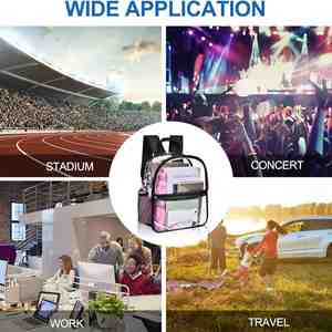 PVC Transparent Student Outdoor Portable Large Capacity Fashionable Sports <b>Backpack</b> - Product Image 3