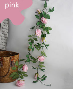 結婚式のための人工的な白い赤いシルクローズ長い花結婚式の結婚金の花ガーランドつる結婚式のバレンタインデーの結婚 - Product Image 6