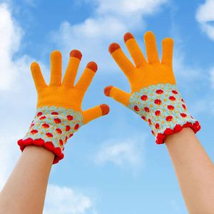 Gants d'hiver chauds et mignons pour femmes, grande taille, en tricot respirant avec doublure polaire, coupe-vent pour le cyclisme, compatibles écran tactile, pour les sports quotidiens et les activités de plein air - Product Image 5