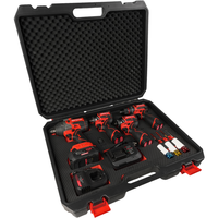 Kit d'outils électriques professionnels rechargeables : Meuleuse d'angle, Clé à chocs, Clé à cliquet, Perceuse, Tournevis - Batterie au lithium