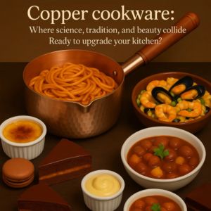 Energinox French Sourcepan Pot à confiture en cuivre avec poignées en bois pour la fabrication de bonbons - Product Image 4