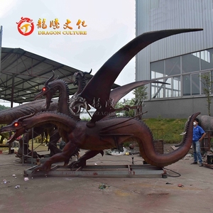Sculpture en fibre de verre célèbre, <span class=keywords><strong>dragon</strong></span> de glace grandeur nature pour parc à thème - Product Image 5