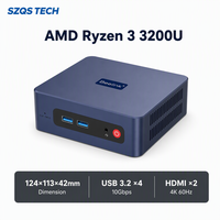 Mini PC OEM Beelink SER3 AMD Ryzen 3 3200U 16GB 500GB SSD Komputer Mini Output 4K Ganda M.2 PCIe SSD PC Bisnis Kecil