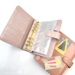 Classeurs de budget A6 personnalisés de luxe, brillants, pour la gestion des finances domestiques, classeurs de budget Macaron - Product Image 1