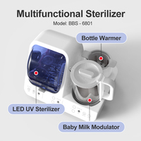 Stérilisateur automatique multifonctionnel sans BPA avec chauffe-biberons et modulateur de lait Contrôle tactile intelligent Séchoir chauffant Faire bouillir le ragoût