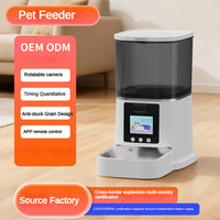 Vendeur vedette, distributeur automatique intelligent de nourriture pour animaux de compagnie avec caméra intelligente, surveillance vidéo bidirectionnelle en direct, micro-puce pour chat et chien
