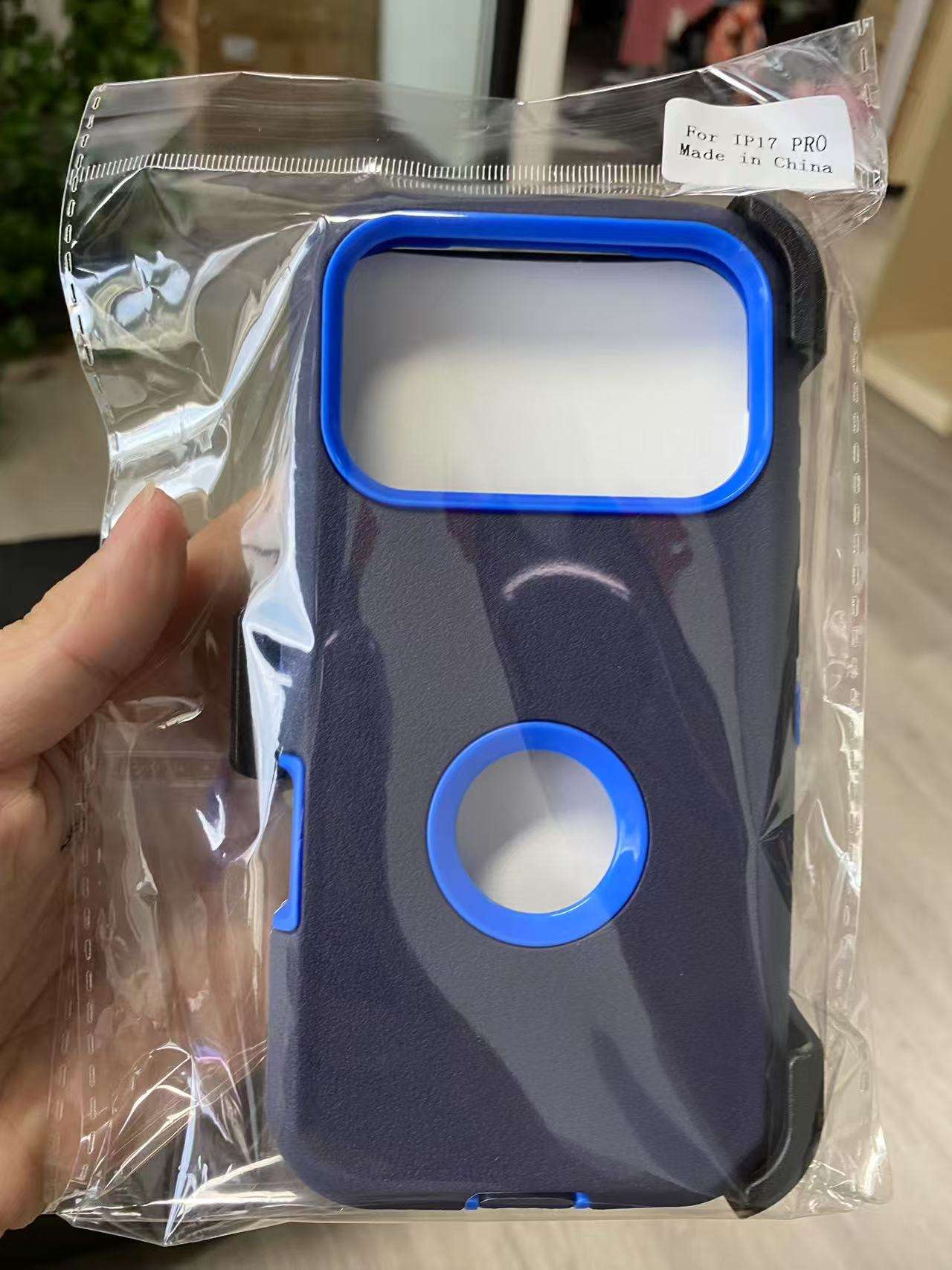 สีฟ้าพร้อมคลิปหนีบเข็มขัด