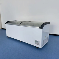Congélateur coffre commercial à porte vitrée pour glaces SD-420Q, Réfrigérateur îlot monotempérature