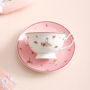 Cute Rabbit Design Coffee Cup and Saucer pink <b>Tea</b> <b>Gifts</b> <b>Set</b> for Women - Product Image 5