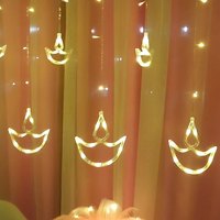 Lanternes Diwali en gros, 138 LED, Diya indien, lumières de rangée de bateaux, bougies, décoration lumineuse pour Diwali, Ramadan, Deepavali