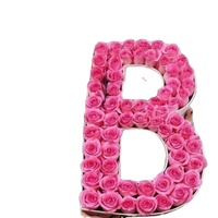 Fournitures de fête de naissance, emballage de fleurs, boîtes Alphabet en papier, boîtes cadeaux en forme de lettre en carton pour chocolat, fournitures d'anniversaire, prêt à livraison