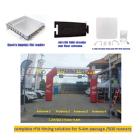 Logiciel de résultat de course Marathon RFID système de chronométrage UHF RFID transpondeur course avec tapis de sol antenne/PVC bracelet étiquettes bavoir