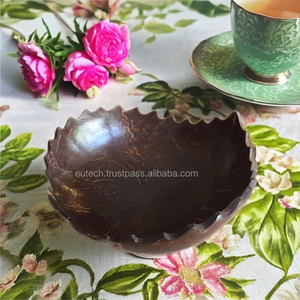 Juego de Tazones Grandes para Ensalada de Frutas, Estilo Vintage, Hechos a Mano, de Lujo, de Cáscara de Coco Natural, para Servir Postres, en Caja, Marca EUTECH - Product Image 4