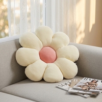 Coussin de voiture personnalisé en forme de marguerite Tatami, coussin court en peluche en forme de tournesol, oreiller à câliner en coton PP, décoration de canapé à domicile