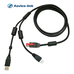 Haute qualité 24V usb alimenté en USB <span class=keywords><strong>A</strong></span> <span class=keywords><strong>et</strong></span> 3pin de code à barres Terminal scanner câble de données pour le système de position - Product Image 4