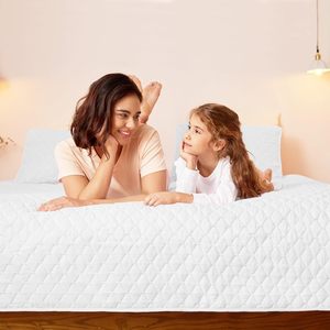 Soft Like Cotton Feel Bedding Microfiber Polyester Elegant <b>Bedspread</b> Soft White Quilt for Summer - Product Image 5