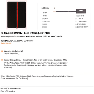 Paneles de repuesto para herramientas 00 21 37, juego de 3 organizadores de almacenamiento negros con ribete rojo para gabinetes de herramientas - Product Image 1