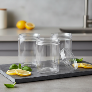 Tarros de Plástico PET con Tapa de Rosca para Crema Cosmética y Cuidado de la Piel, Grado Alimenticio, Alta Calidad, <span class=keywords><strong>Precio</strong></span> de Fábrica, Venta Caliente - Product Image 1