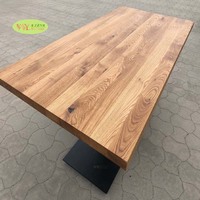 Ensemble de table et de chaises de salle à manger en bois de chêne massif - Table et chaises abordables pour la salle à manger, le bureau et le café
