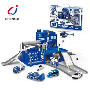 Pista de Carreras de Plástico para Niños con Diseño de Aeropuerto, Juguete de Pista con <span class=keywords><strong>Coches</strong></span> de Policía - Product Image 2