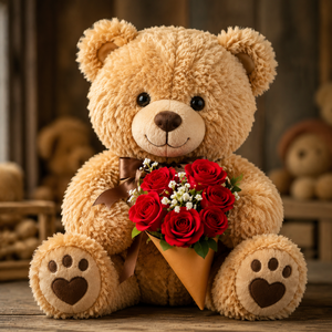 Orsetto di peluche per coppia, in tessuto premium, morbido, per promozioni nuziali, con MOQ basso, <span class=keywords><strong>prezzo</strong></span> di fabbrica, <span class=keywords><strong>animale</strong></span> di peluche - Product Image 2
