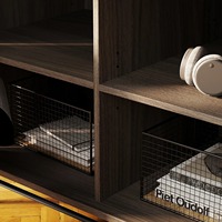 Bureau d'ordinateur convertible en bois durable avec plateau pour clavier escamotable, étagère de rangement, design gain de place