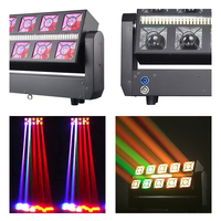 Igreslite 350W Beam Wash Strobe 3 en 1, Luz Móvil con Cabezal Móvil, 10x25W RGBW Beam + 160x0.3W RGBYA Wash + 96x1W LEDs Strobe para DJ y Club