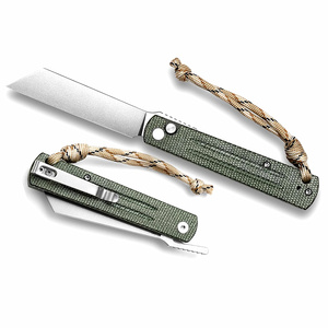 Coltello EDC Giapponese Higonokami con Lama in Acciaio 10Cr15CoMoV, Manico in Micarta, Chiusura a Bottone e Cuscinetto in Ceramica - Ordine Minimo per Vendita all'Ingrosso - Product Image 2