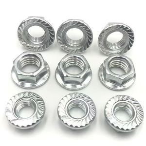 Écrou à bride hexagonale M3 M4 M5 M6 M8 M10 M12 M16, zingué, anti-desserrage, norme métrique GBT 6171-2000 - Product Image 1