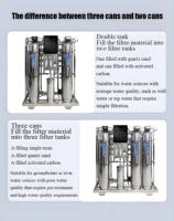 JuJin purificateur d'eau automatique à osmose inverse UV autonettoyant Machine à pression Récipient pompe PLC Garantie 1 an pour boire de l'eau