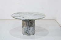 Mesa de Comedor Moderna de Lujo con Diseño Plegable de Mármol y Hierro, Estructura de Hierro Resistente de Alta Calidad, Muebles para Sala de Estar, Hogar y Hotel
