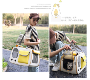 Oxford Breathable Double Shoulder Pet <b>Carrier</b> Bag Large Capacity New Square Design Fashionable Foldable Travel Bag Dogs Zipper - Product Image 6