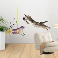 Jouet interactif sonore en peluche pour chat, à suspendre, pour la chasse et le jeu