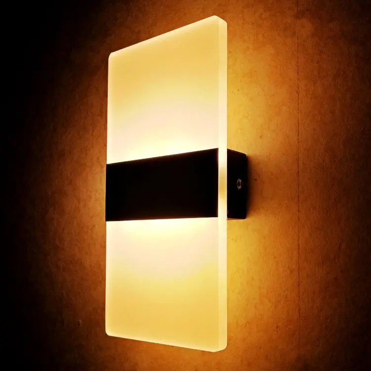 Nordic Style Indoor Warm Light Blank Acrylic Led Wall Lamp for Morden Bedroom Restaurant Decoration