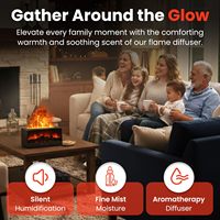 Nouveau Diffuseur d'Huile Flamme de Cheminée au Design Unique 150ML Flamme 3D 7 Couleurs de Lumière Humidificateur Atomiseur Ultrasonique Silencieux de Bureau