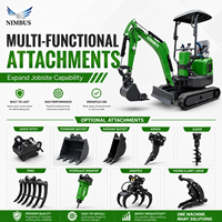 Mini-excavatrice NIMBUS avec système de couplage rapide, configuration multifonctionnelle, climatisation, compatible ODM et OEM