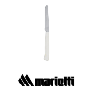 <b>Table</b> Knife Handled White Pezzi Marietti Ergonomico Lama Seghettata for Restaurant Hotel Supplies Wholesale - Product Image 3