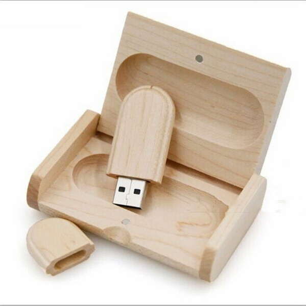 Custom Wooden USB 2.0 Thumb Drive 4GB Wooden USB Flash Memory Bamboo Thumb Stick