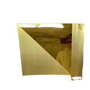 Acrylic Framed <b>Rectangle</b> <b>Mirror</b> Gold Finish Full Length <b>Wall</b> Hanging Modern Design <b>For</b> Bathroom - Product Image 1