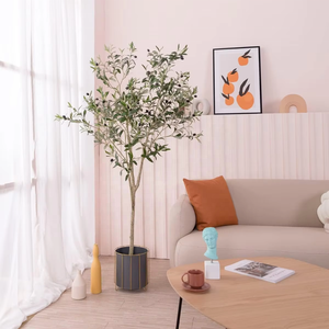 OH nghệ thuật cây cảnh cao 6ft cây giả Cây Ô Liu cây nhân tạo hiện đại trong nhà giả lụa cây trồng trong chậu Oliver cây ngoài trời - Product Image 6