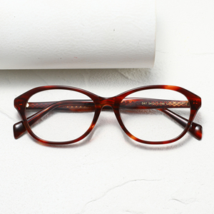Women's Cat Eye <b>Eyeglasses</b> Full Rim Tortoise Shell Acetate <b>Frame</b> Anti-Uv Protection Oval Face Match - Product Image 6