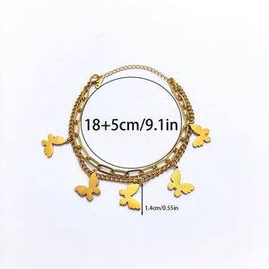 Pulsera luminosa con diseño de canal recomendado, regalo festivo para mujer, chapado ecológico - Product Image 4