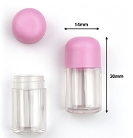 Mini flacons en plastique en forme de capsule, vides, pour cosmétiques, poudre lyophilisée, contenants de stockage pour dents de bébé, avec bouchons électroplaqués colorés