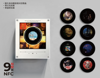 Décor de chambre à coucher, tourne-disque NFC mural, mini tourne-disque vinyle avec lumière LED rotative, cadeau idéal