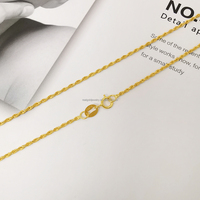AU750 Chaîne de collier de haute joaillerie Chaîne de corde en or massif 18 carats Chaîne en or chinois au design personnalisé