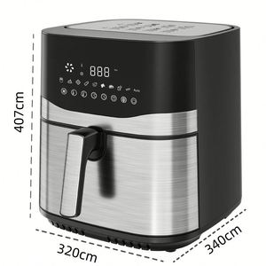 Freidora de Aire Digital Moderna de 9L, Cuadrada, de Plástico y Acero, sin Aceite, con Pantalla Táctil, para Uso Doméstico y Hotelero, 2 Años de Garantía - Product Image 2