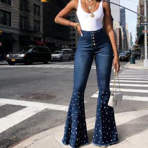 <span class=keywords><strong>Jean</strong></span> évasé taille haute pour femme, coupe bootcut, décontracté, <span class=keywords><strong>en</strong></span> denim respirant et élastique, délavé, hiver, taille XL, simple, vente <span class=keywords><strong>en</strong></span> gros - Product Image 4