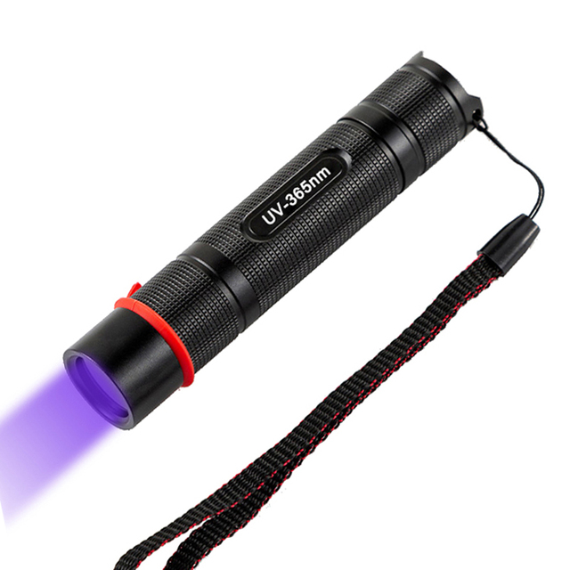 365NM UV Flashlight Customized logo USB-C Rechargeable Mini Ultraviolet 5W LED UV Torch 18650 USB Black Light Flashlight